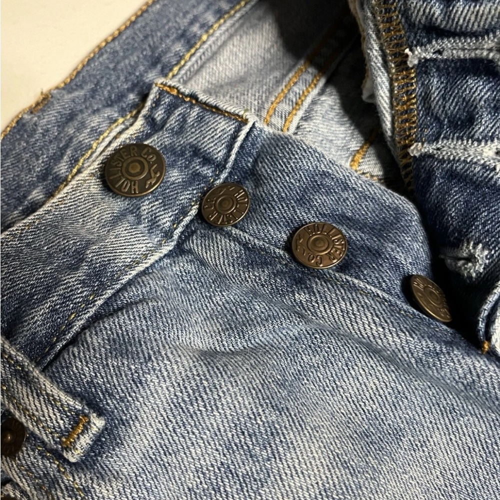 Hollister Men Light Wash Straight Leg Button Fly Authentic Denim Jeans 29 Inseam - Picture 3 of 12